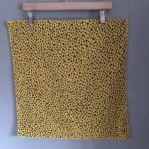 Bright Yellow Cheetah Spot Cotton Scarf